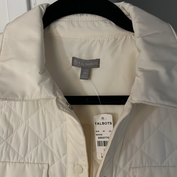 Talbots Lightweight Quilted Coat. Size XS NWT Ivory. - Picture 2 of 6